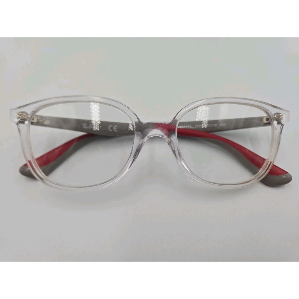 Ray-Ban Junior RB 1598 3832 Clear Grey Red Eyeglass (Frames Only)‎ 47-16 130